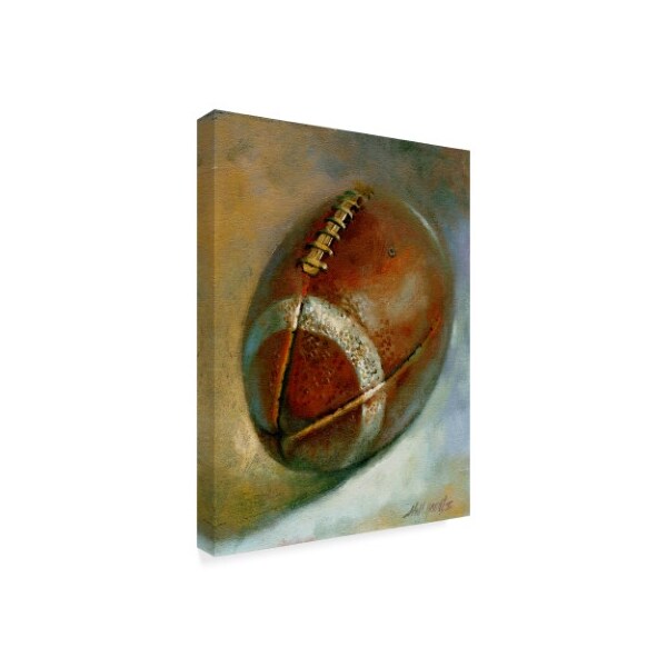 Hall Groat Ii 'Football Orange' Canvas Art,24x32